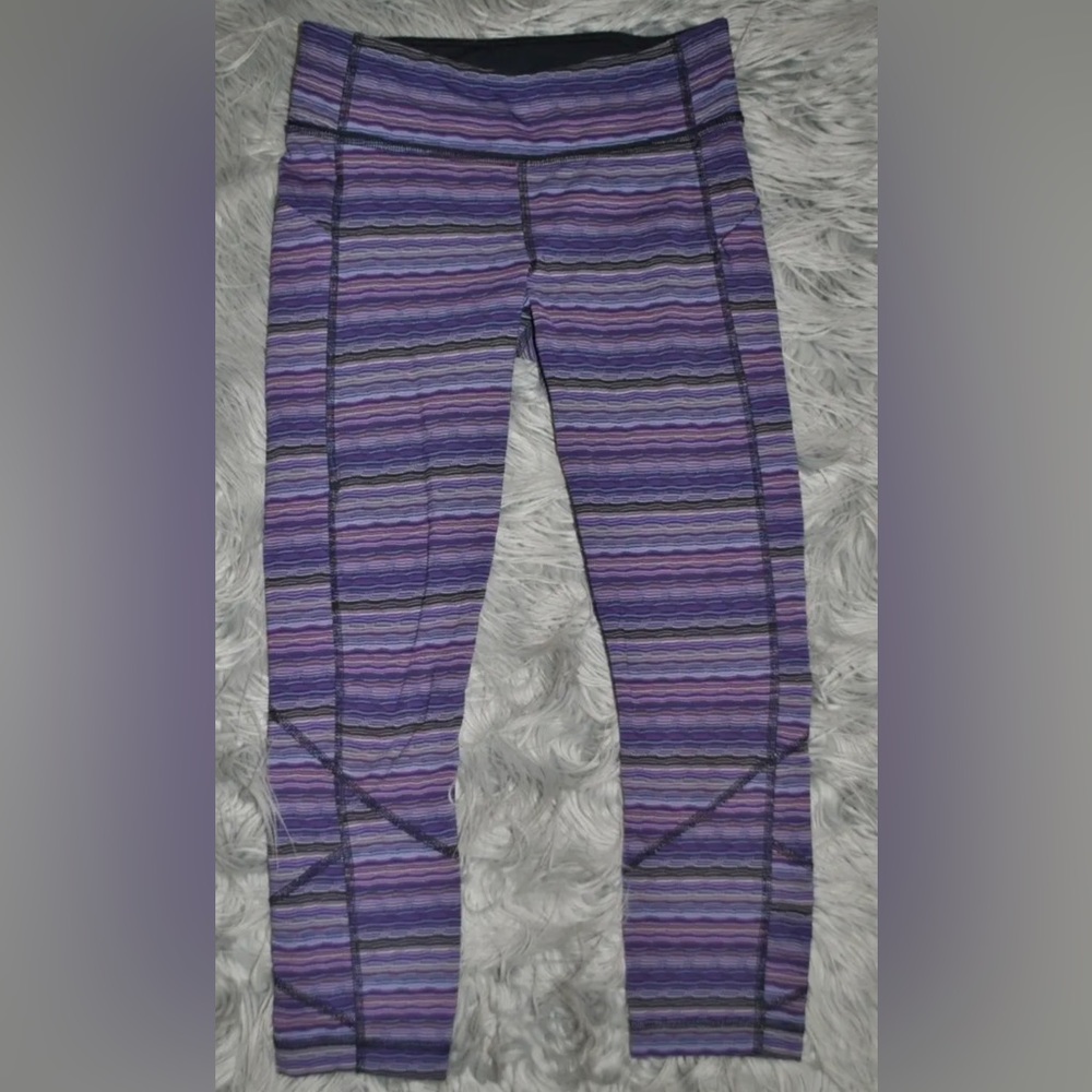 LULULEMON Pace Rival Crop Space Dye Twist Cropped Legging size 6 Excellent